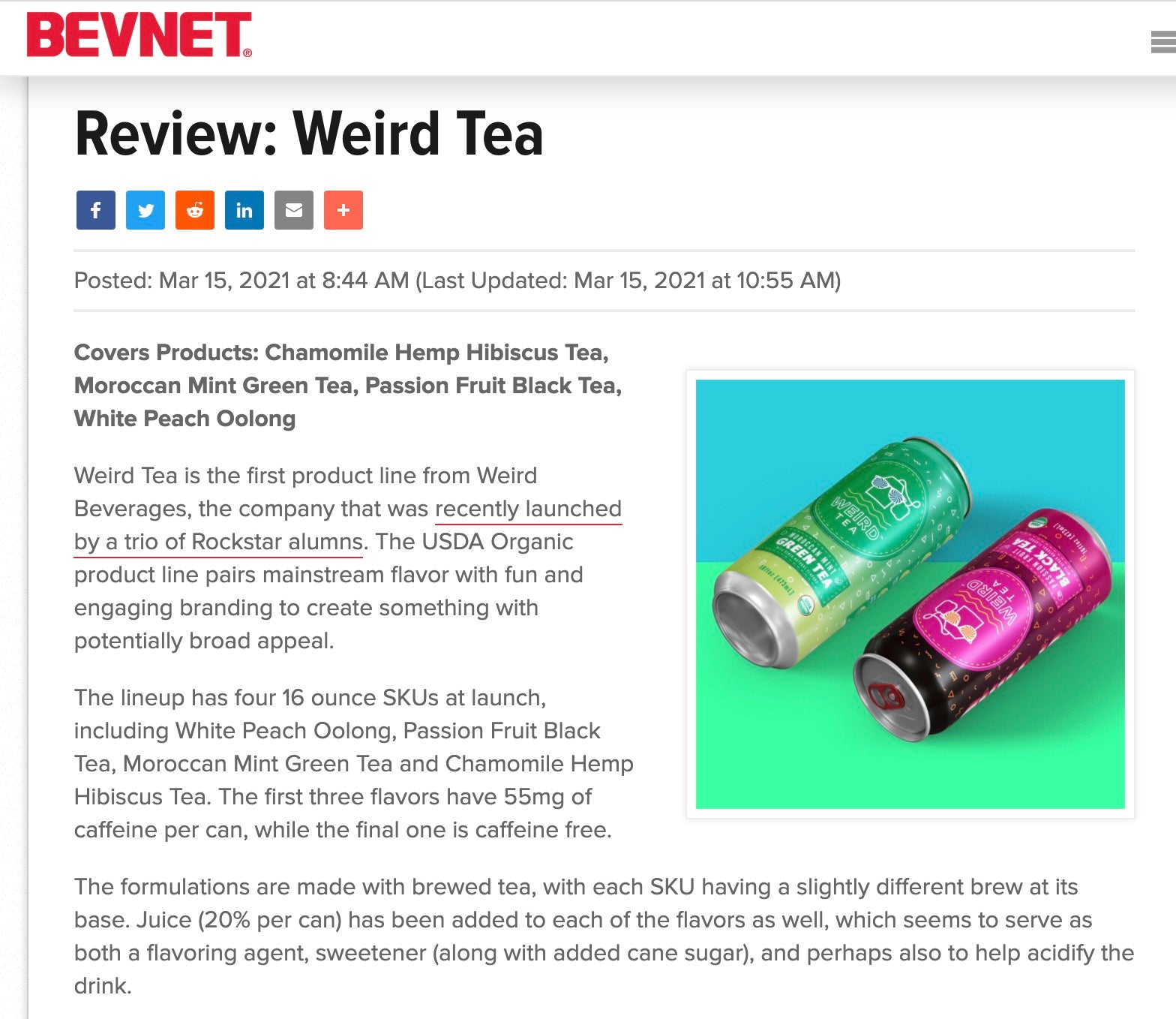BevNET Gives the Thumbs Up on DRINK WEIRD - Weird Beverages