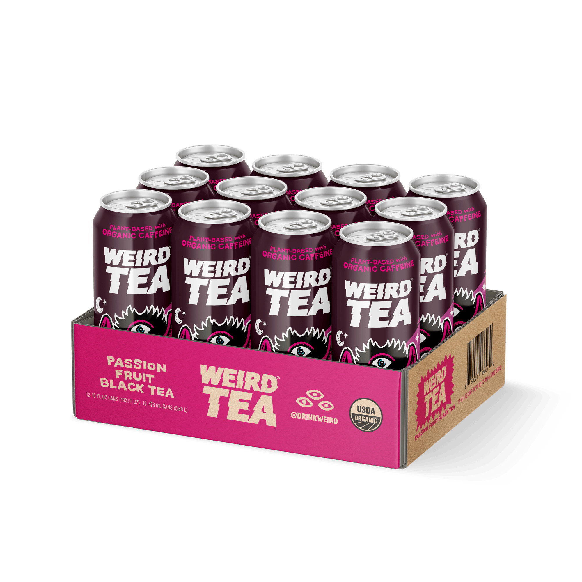 DRINK WEIRD OC Ice Tea 12 Count Case Organic Passion Fruit Black Iced Tea DRINK WEIRD - Organic Passion Fruit Black Iced Tea OC-50001