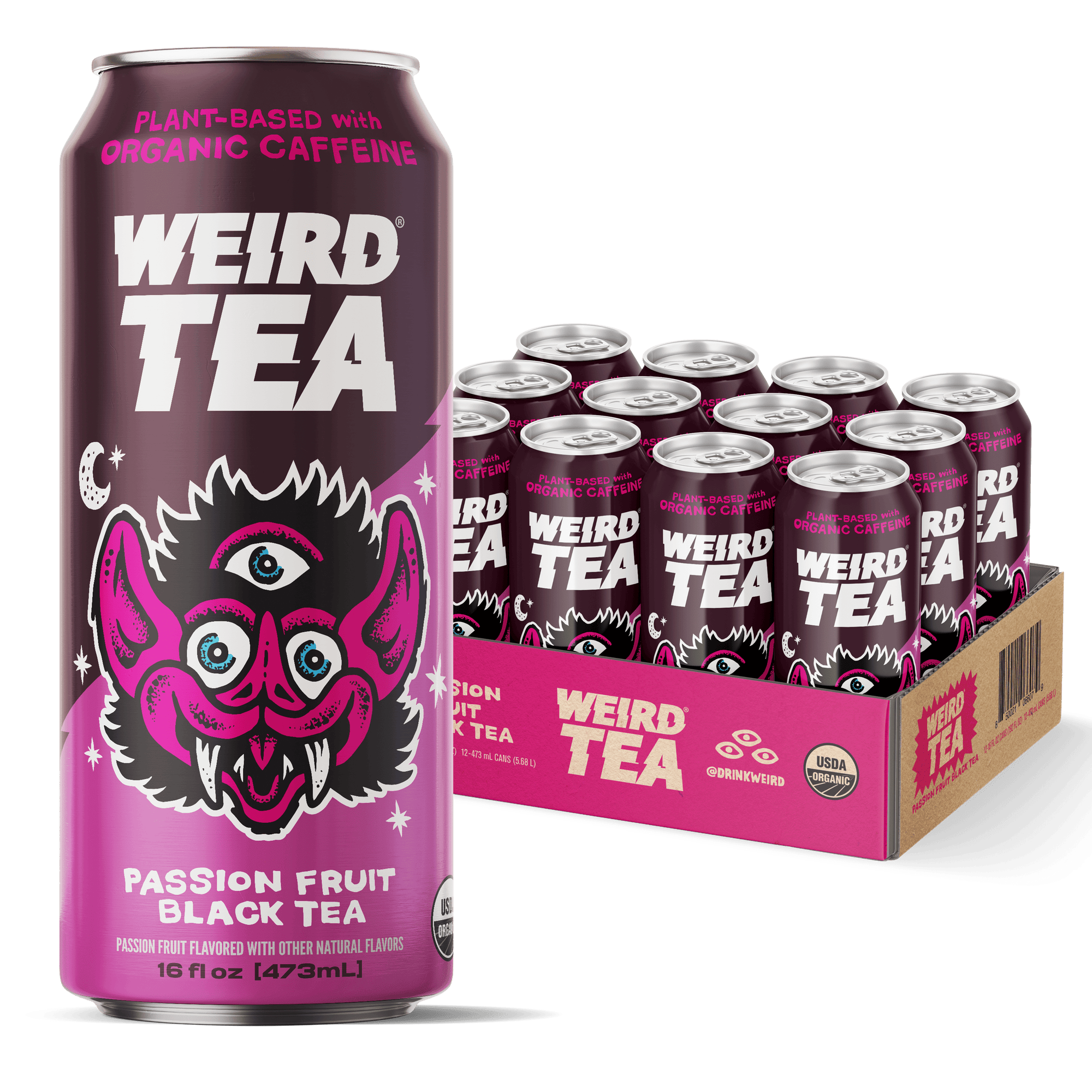 DRINK WEIRD OC Ice Tea 12 Count Case Organic Passion Fruit Black Iced Tea DRINK WEIRD - Organic Passion Fruit Black Iced Tea OC-50001