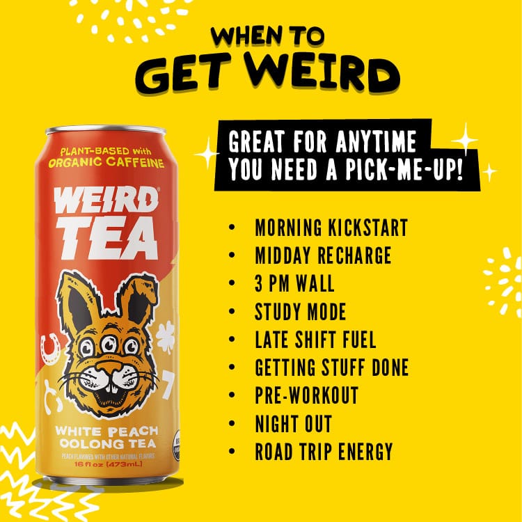 DRINK WEIRD OC Ice Tea 12 Count Case Organic White Peach Oolong Iced Tea DRINK WEIRD - Organic White Peach Oolong Iced Tea 50004
