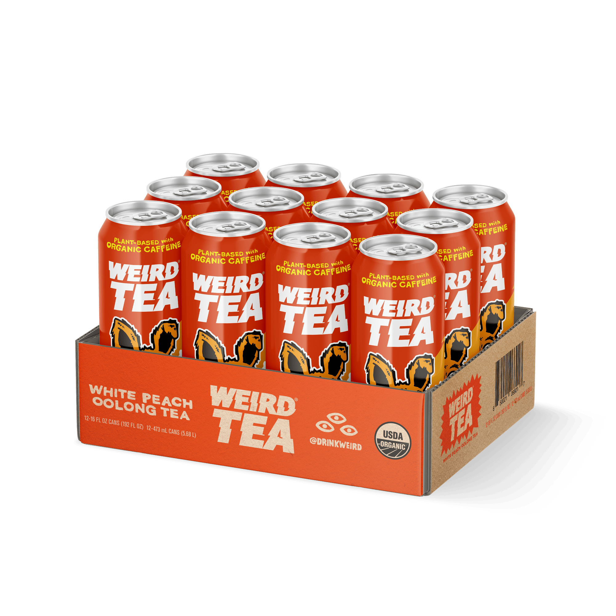 DRINK WEIRD OC Ice Tea 12 Count Case Organic White Peach Oolong Iced Tea DRINK WEIRD - Organic White Peach Oolong Iced Tea 50004