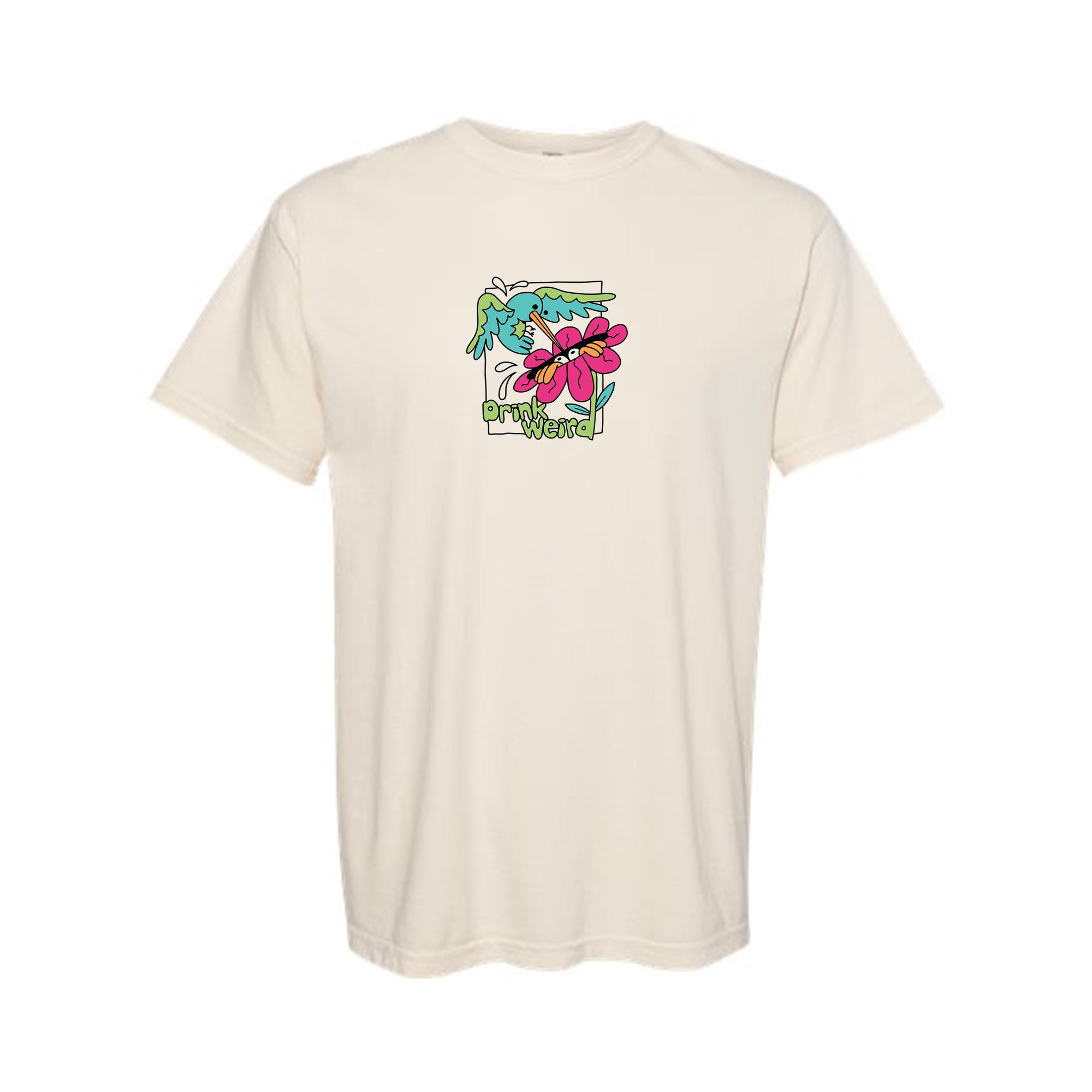 DRINK WEIRD OC T-Shirt Hannah Eddy x Drink Weird T-Shirt - Ivory Hannah Eddy Drink Weird T-Shirt Ivory | Unisex Cotton Style