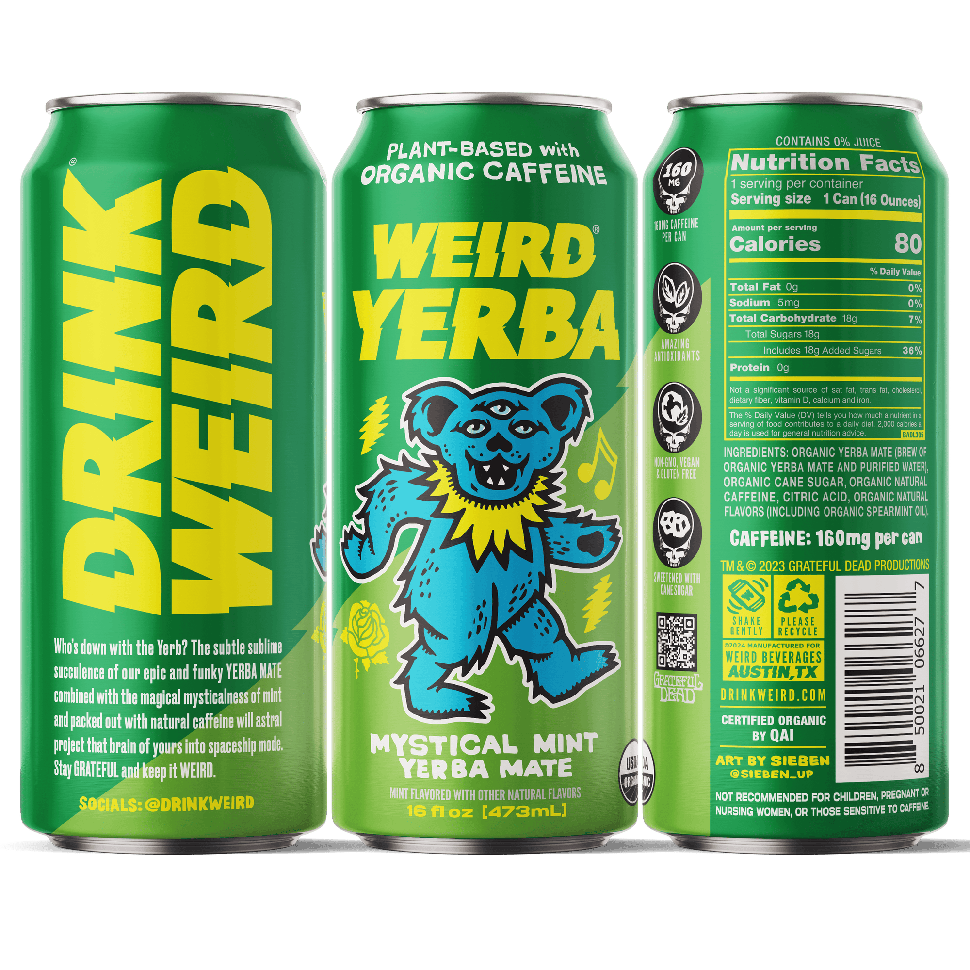 DRINK WEIRD OC Yerba Mate 12 Count Case DRINK WEIRD BEST SELLERS PACK (12pk) DRINK WEIRD - BEST SELLERS PACK - YERBA AND TEA