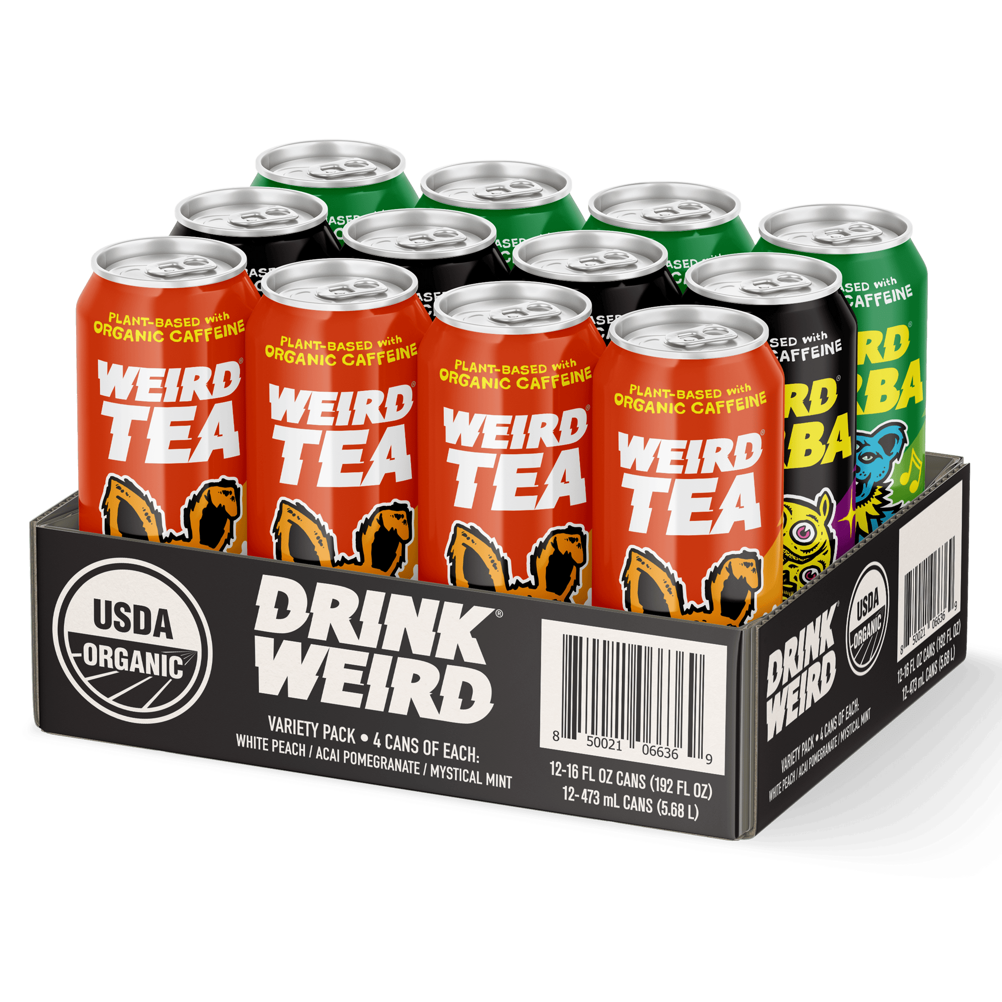 DRINK WEIRD OC Yerba Mate 12 Count Case DRINK WEIRD BEST SELLERS PACK (12pk) DRINK WEIRD - BEST SELLERS PACK - YERBA AND TEA
