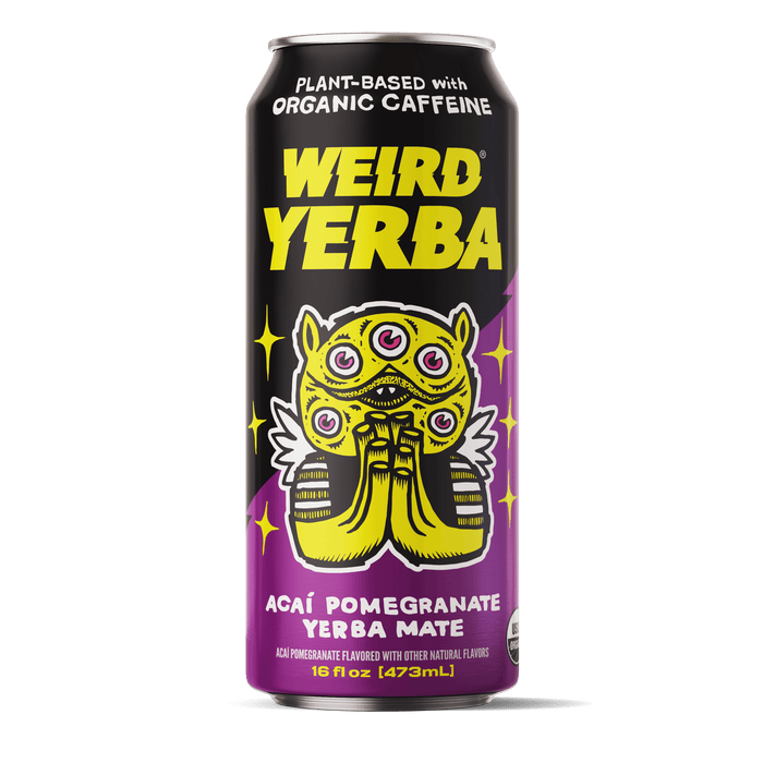 DRINK WEIRD OC Yerba Mate 12 Count Case Organic Acai Pomegranate Yerba Mate DRINK WEIRD - Organic Blue Pomegranate Acai Yerba Mate | 16oz 12 Pack OC-50010