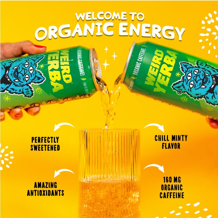 DRINK WEIRD OC Yerba Mate 12 Count Case Organic Mystical Mint Yerba Mate DRINK WEIRD - Mystical Mint Yerba Mate 50014