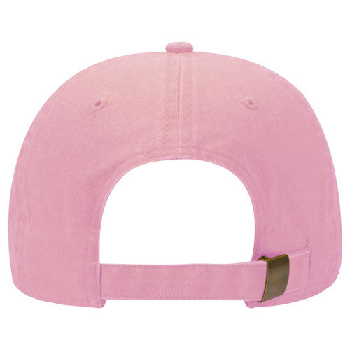 Weird Dad Hat in Pink with Black Thread Design