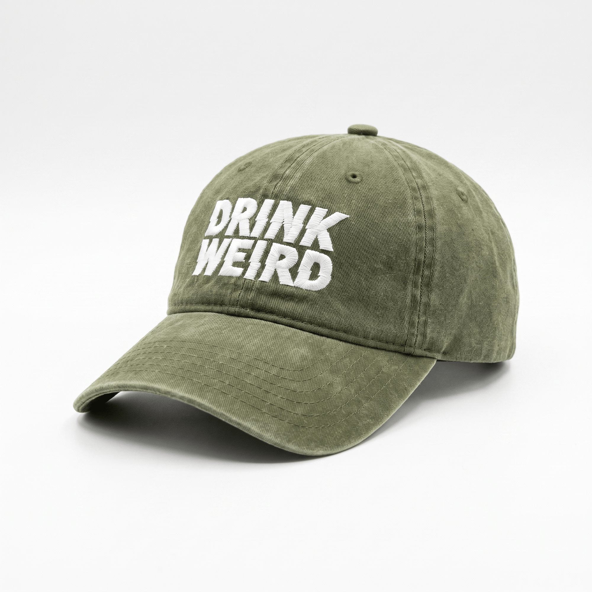 Weird Beverages Hat Weird Dad Hat in Sage Green with Embroidered Logo Sage Green Weird Dad Hat | Soft Cotton, Adjustable Fit